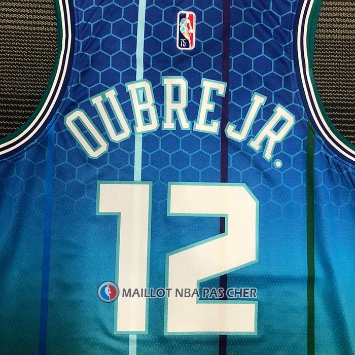 Maillot Charlotte Hornets Kelly Oubre JR. NO 12 Ville 2021-22 Bleu